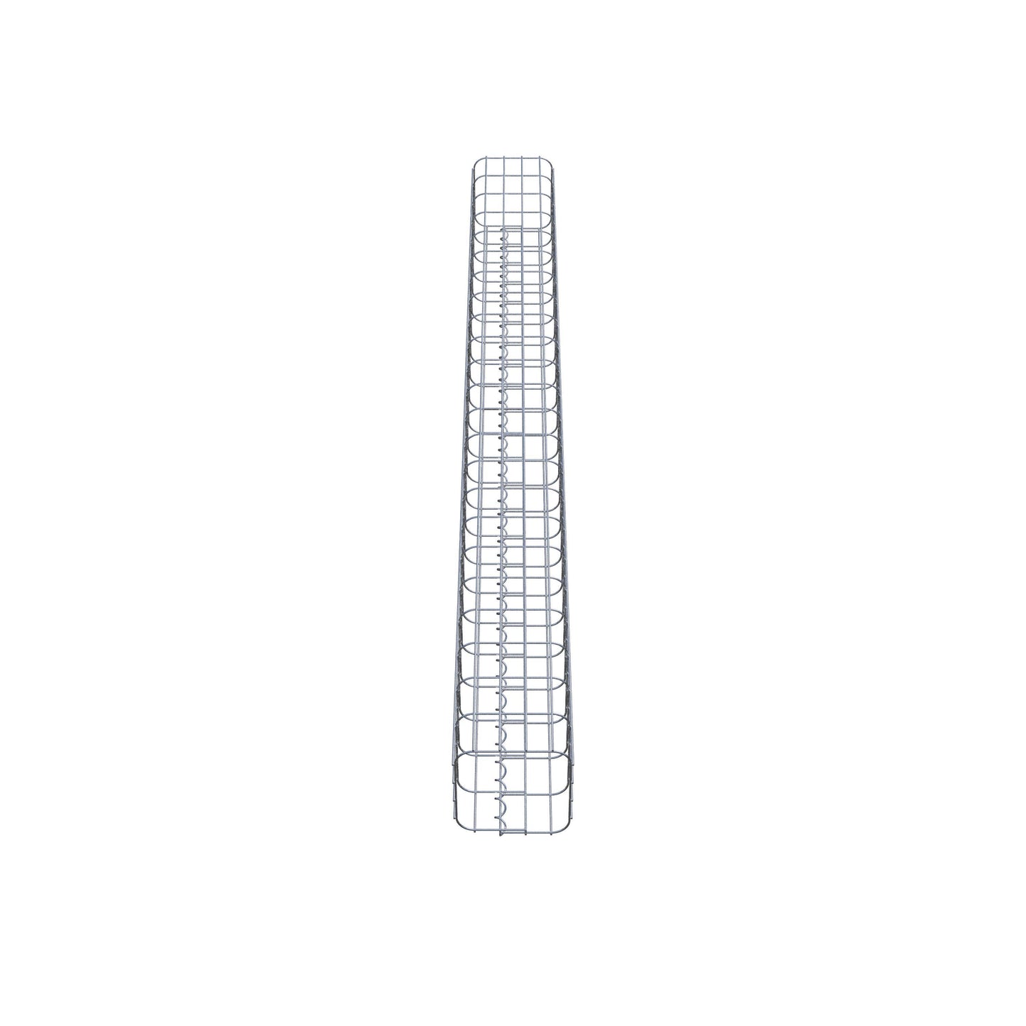 Columna de gaviones, cuadrada 22 cm x 22 cm, 230 cm de altura, MW 5 cm x 10 cm