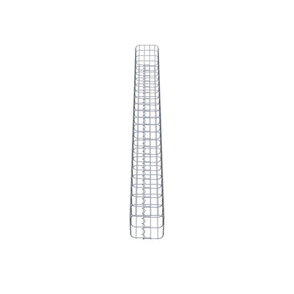 Columna de gaviones, cuadrada 22 cm x 22 cm, 230 cm de altura, MW 5 cm x 10 cm