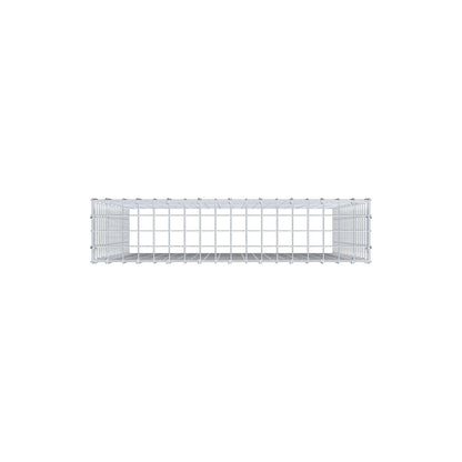 Gavión complementario de tipo 3 100 cm x 90 cm x 20 cm (L x A x P), malla 5 cm x 5 cm, anillo en C