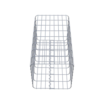 Columna de gaviones, angular 42 cm x 42 cm, 80 cm de altura, MW 5 cm x 10 cm