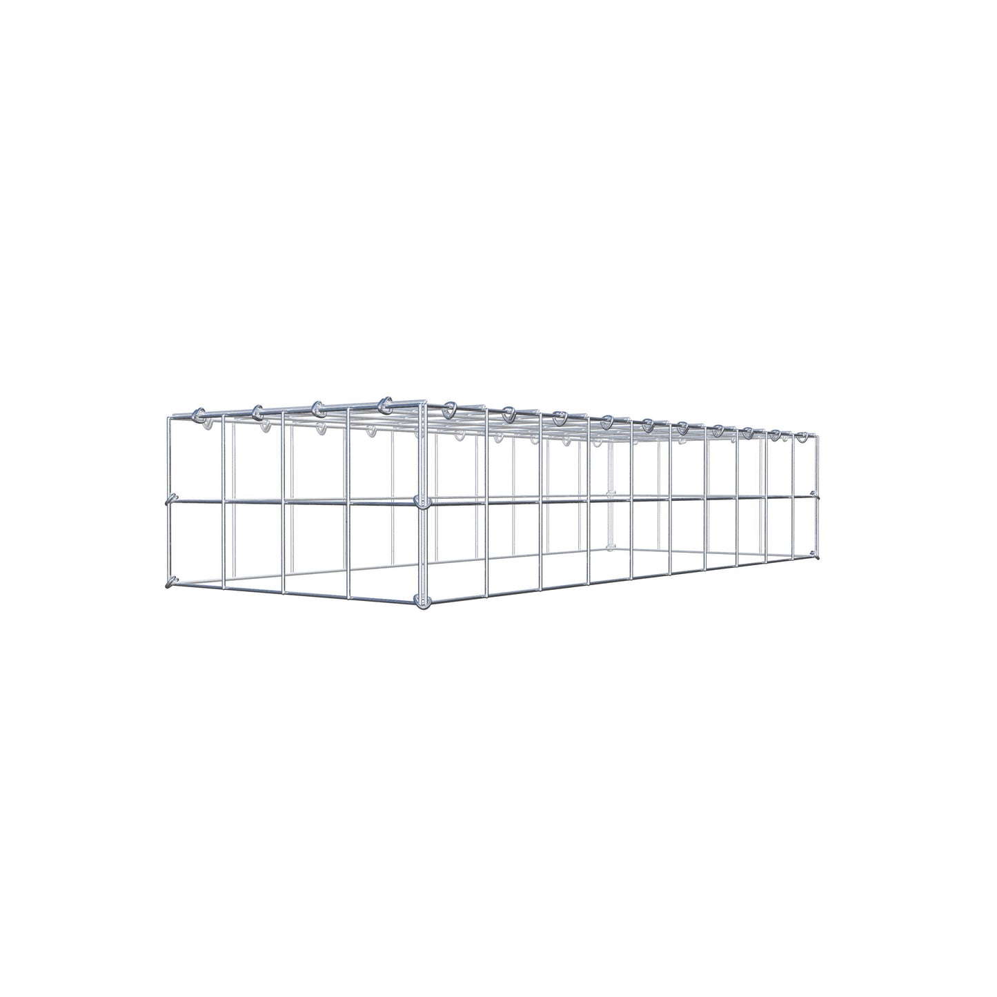 Gavión complementario de tipo 3 100 cm x 20 cm x 40 cm (L x A x P), malla 10 cm x 10 cm, anillo en C