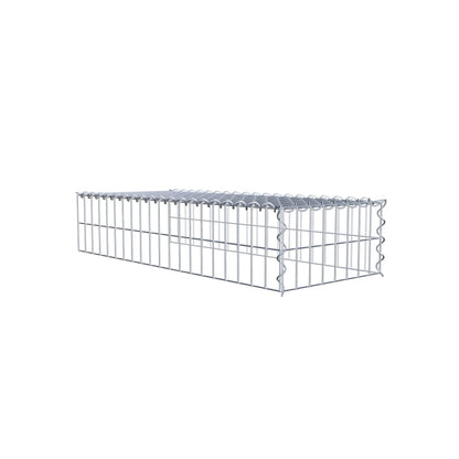 Grown-on gabion type 4 100 cm x 20 cm x 40 cm (L x H x D), mesh size 5 cm x 10 cm, spiral