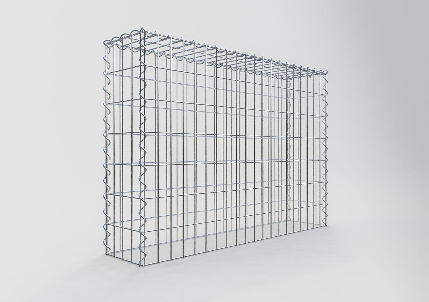 Gabion rapporté type 3 100 cm x 70 cm x 20 cm (L x H x P), mailles 5 cm x 10 cm, spirale