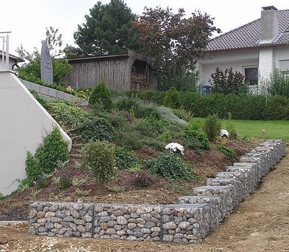 Gabião 100 cm x 50 cm x 50 cm (C x A x P), malhagem 5 cm x 10 cm, espiral