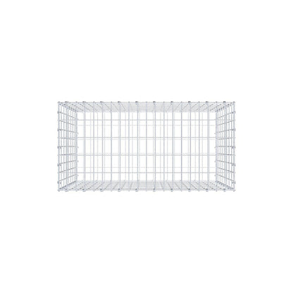 Gavión 100 cm x 80 cm x 50 cm (L x A x P), luz de malla 5 x 10 cm, anillo en espiral