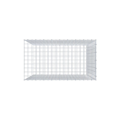 Gavión complementario de tipo 2 100 cm x 90 cm x 50 cm (largo x alto x fondo), malla 5 cm x 5 cm, anillo en C