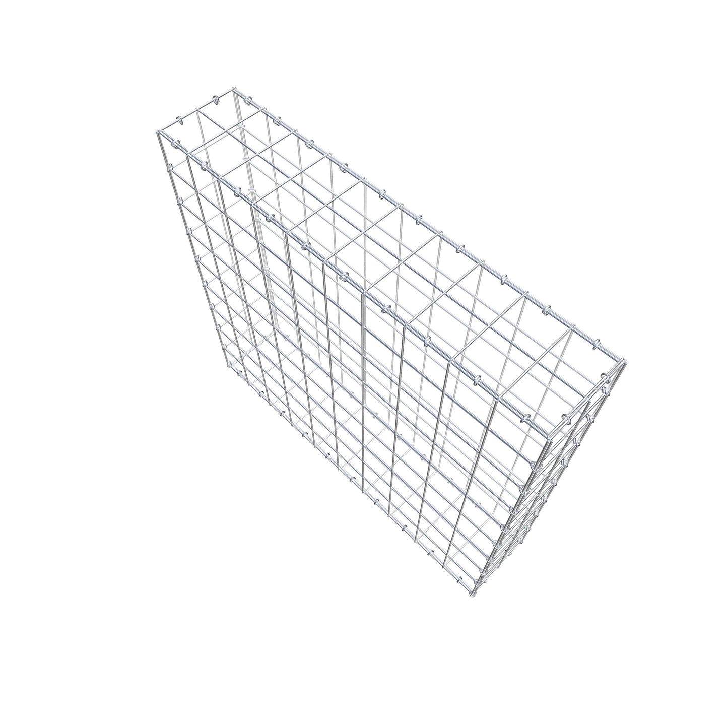 Gabião 100 cm x 90 cm x 20 cm (C x A x P), malhagem 10 cm x 10 cm, anel C
