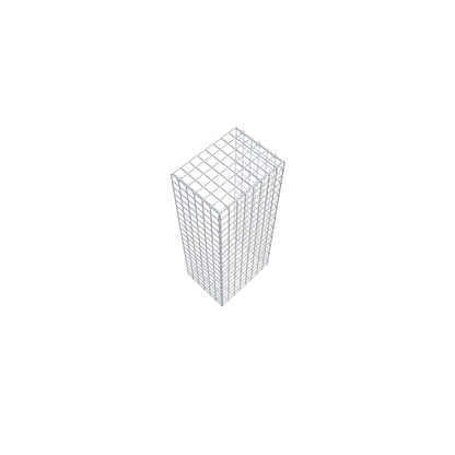 Typ 2 påbyggnadsgabion 100 cm x 30 cm x 40 cm (L x H x D), maskstorlek 5 cm x 5 cm, C-ring