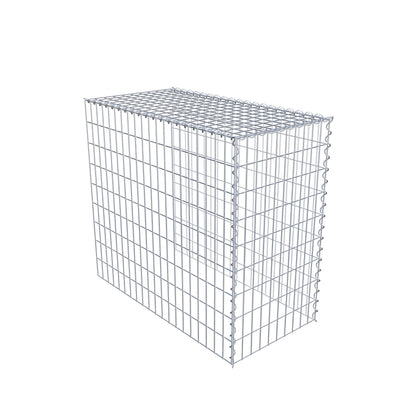 Opvokset gabion type 4 100 cm x 90 cm x 50 cm (L x H x D), maskestørrelse 5 cm x 10 cm, spiral