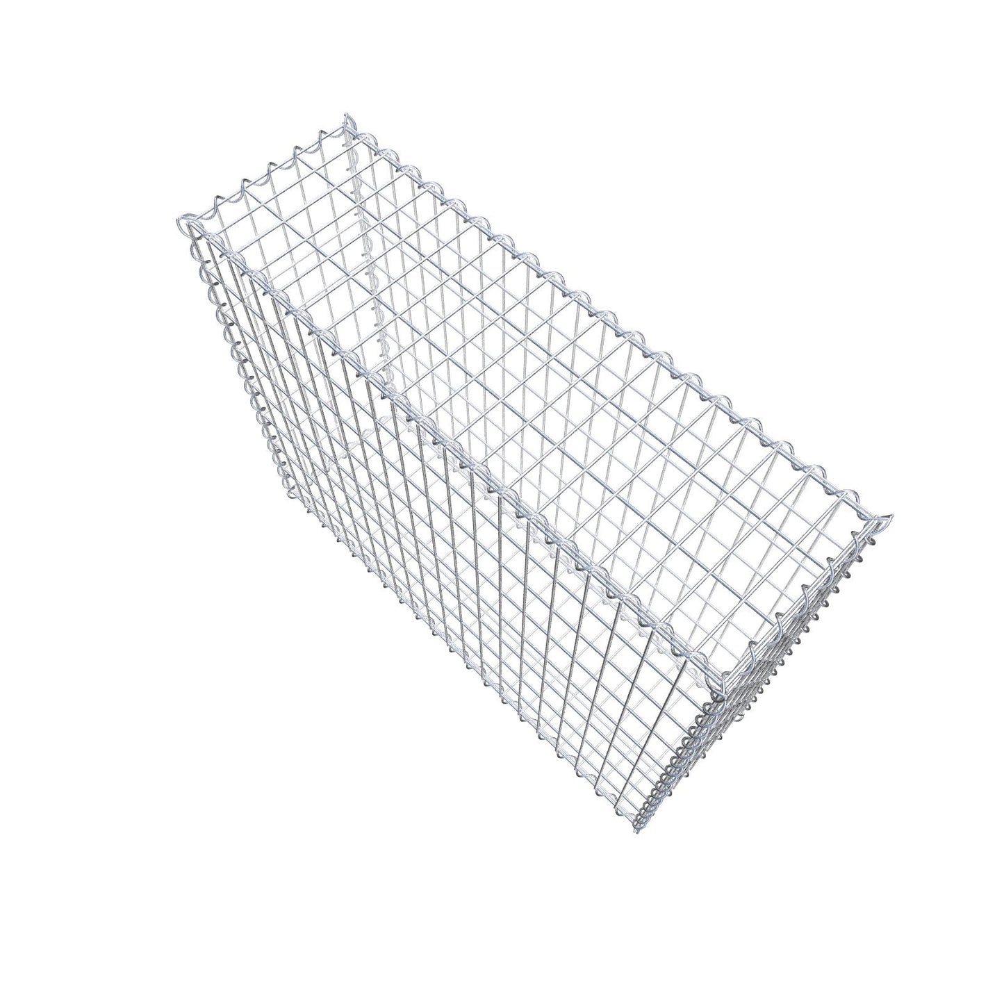 Gabião 100 cm x 80 cm x 30 cm (C x A x P), malhagem 5 cm x 10 cm, espiral