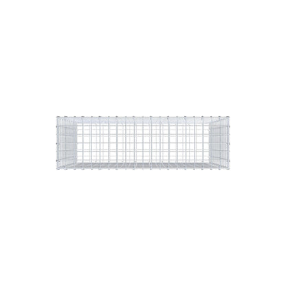 Gavión 100 cm x 90 cm x 30 cm (L x A x P), luz de malla 5 cm x 5 cm, anillo en C