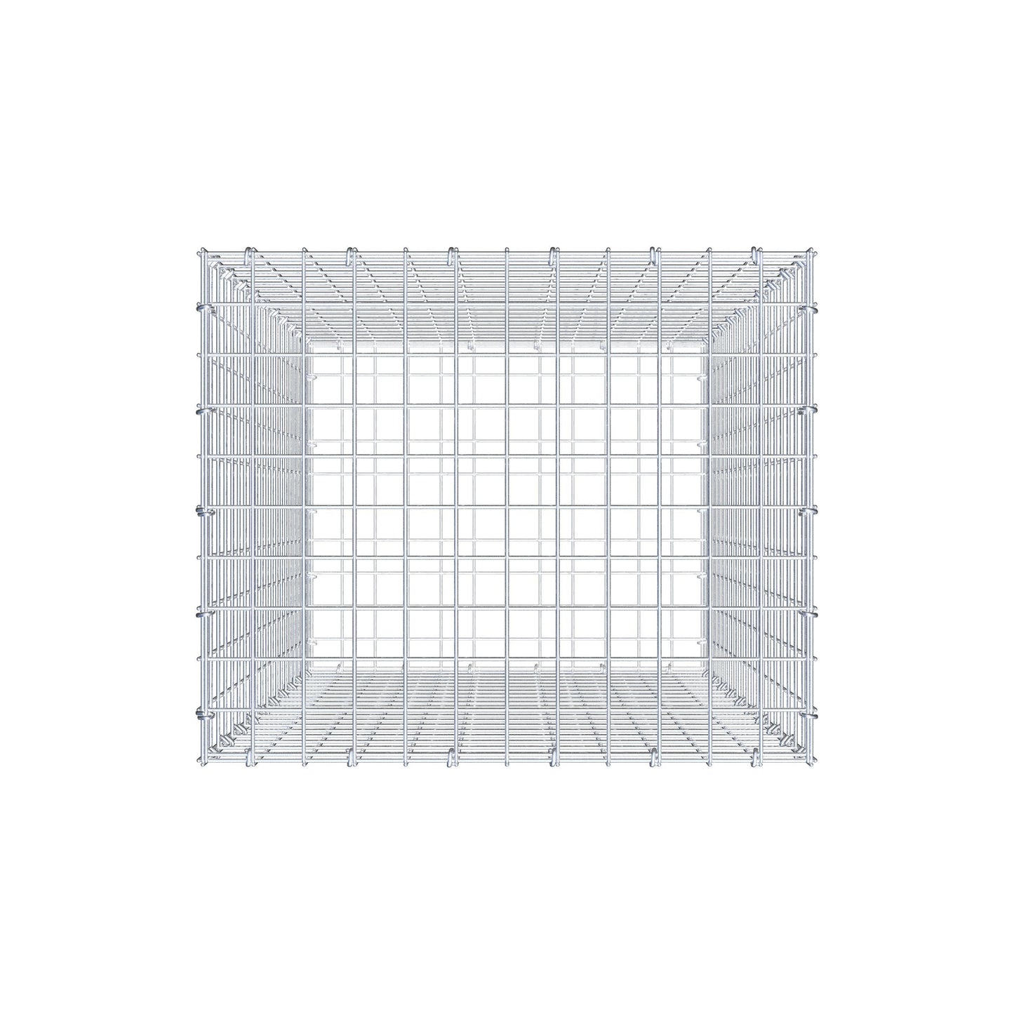 Gavión 100 cm x 60 cm x 50 cm (L x A x P), malla 5 cm x 5 cm, anillo en C