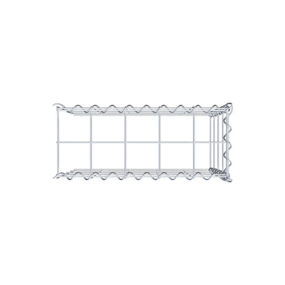 Opvokset gabion type 4 50 cm x 40 cm x 20 cm (L x H x D), maskestørrelse 10 cm x 10 cm, spiral