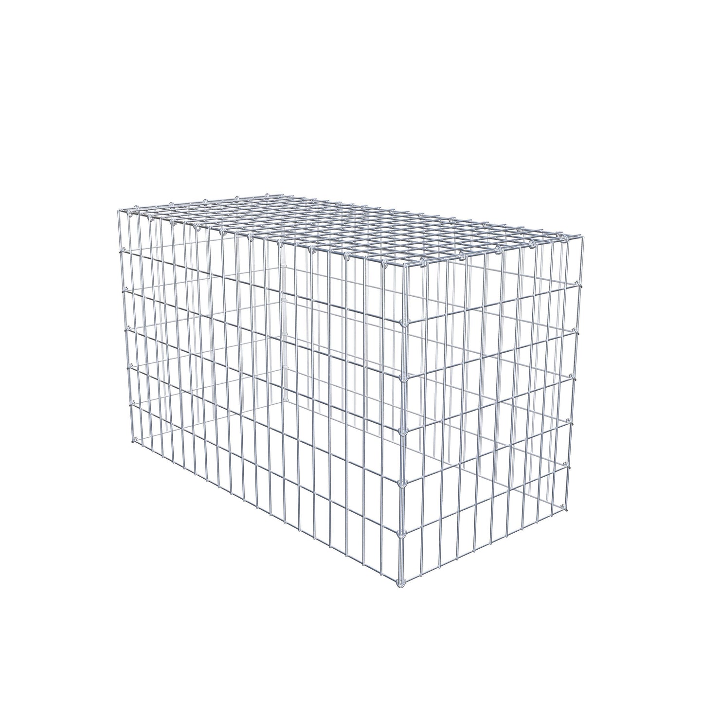 Gavión complementario de tipo 3 100 cm x 60 cm x 50 cm (L x A x P), malla 5 cm x 10 cm, anillo en C