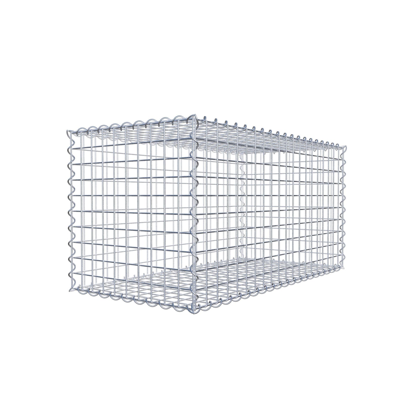 Juego de 2 gaviones de 100 cm x 50 cm x 50 cm (largo x alto x fondo), malla de 5 x 5 cm, en espiral