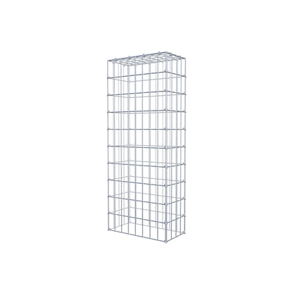 Gavión complementario de tipo 3 100 cm x 20 cm x 40 cm (largo x alto x fondo), malla 5 cm x 10 cm, anillo en C