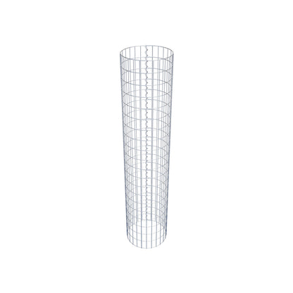 Schanskorfzuil rond 42 cm diameter, 200 cm hoogte, maaswijdte 5 cm x 10 cm