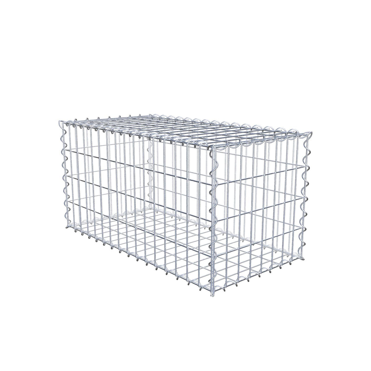 Gabion 80 cm x 40 cm x 40 cm (L x H x P), mailles 5 cm x 10 cm, spirale