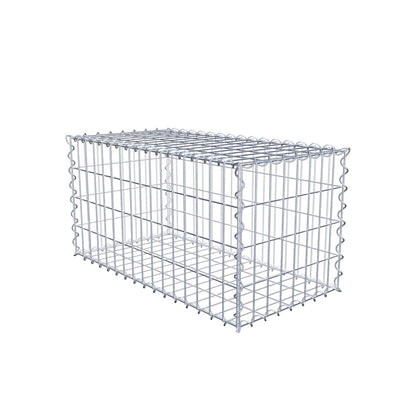 Gabion 80 cm x 40 cm x 40 cm (L x H x P), mailles 5 cm x 10 cm, spirale