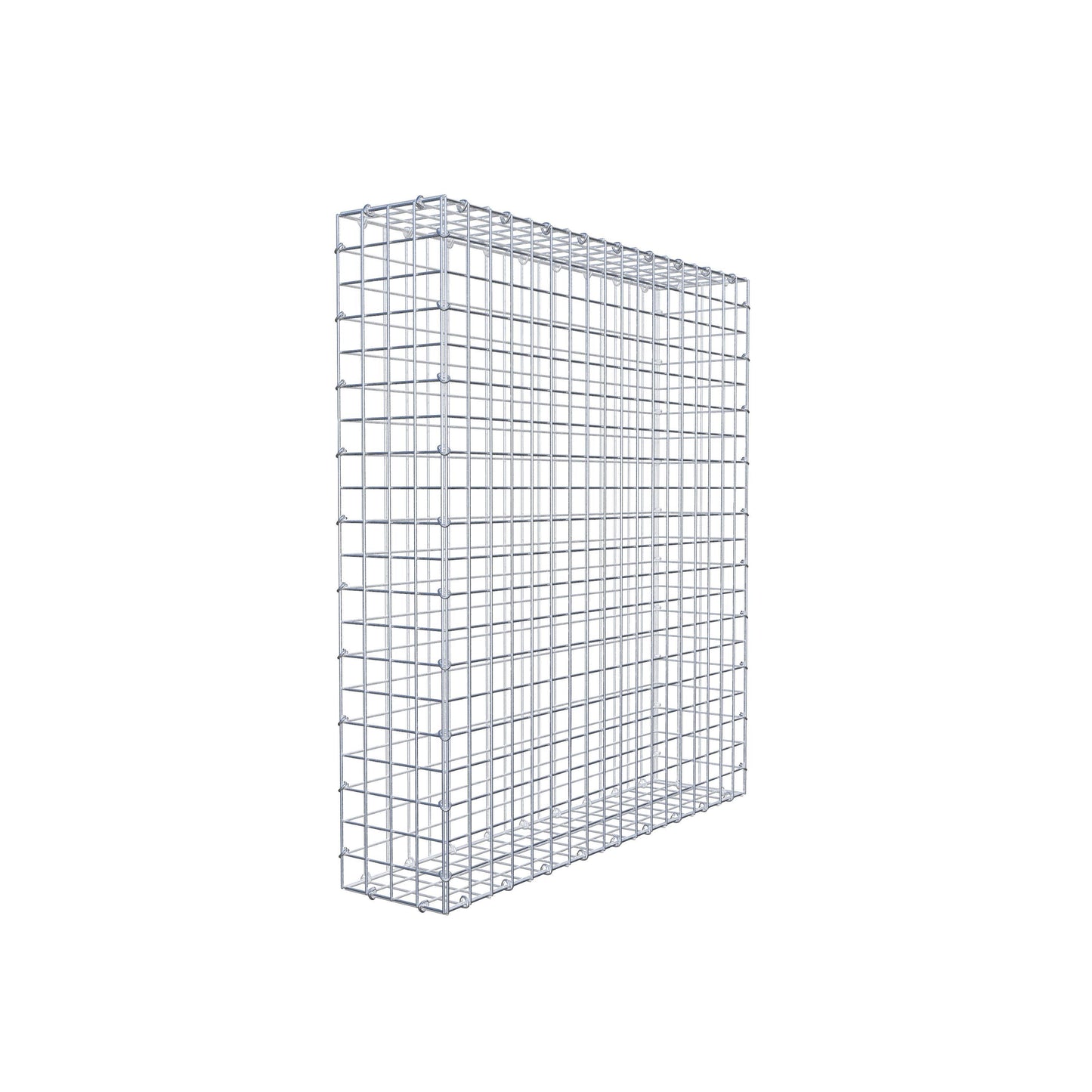 Gavión 100 cm x 90 cm x 20 cm (L x A x P), luz de malla 5 cm x 5 cm, anillo en C