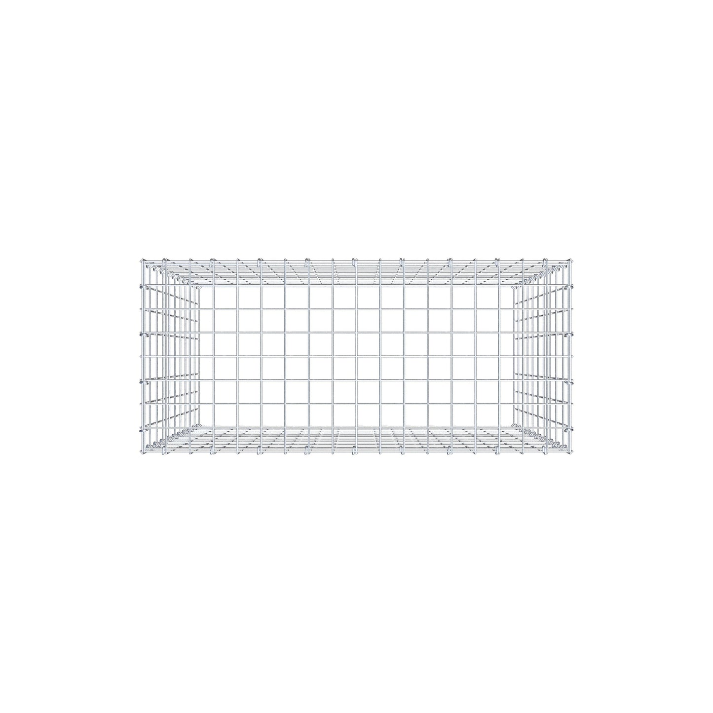 Anbaugabione Typ 3 100 cm x 90 cm x 40 cm (L x H x T), Maschenweite 5 cm x 10 cm, C-Ring