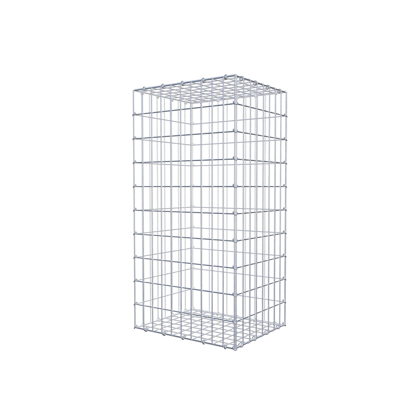 Gabbione 100 cm x 40 cm x 50 cm (L x H x P), maglia 5 cm x 10 cm, anello a C