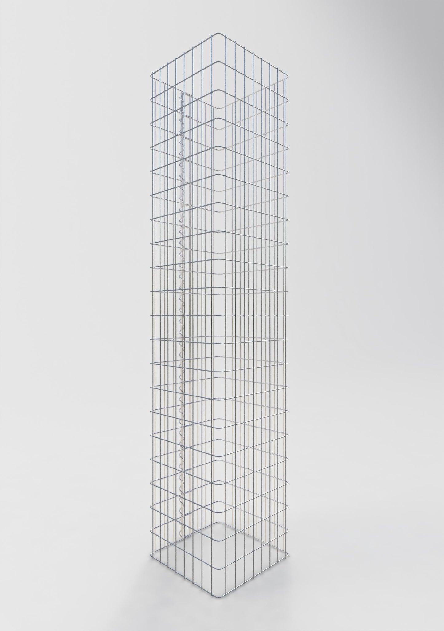 Gabionensäule eckig 42 cm x 42 cm, 200 cm Höhe, MW 5 cm x 10 cm