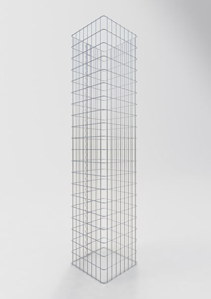 Gabionensäule eckig 42 cm x 42 cm, 200 cm Höhe, MW 5 cm x 10 cm