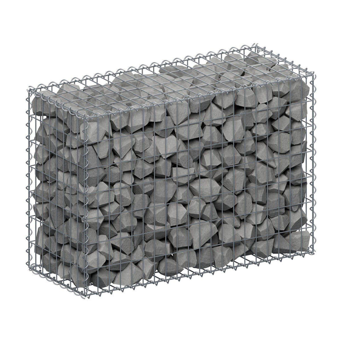 Gavión 100 cm x 70 cm x 40 cm (L x A x P), luz de malla 5 cm x 10 cm, en espiral