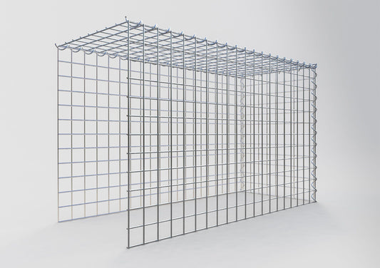 Gabion rapporté type 4 100 cm x 60 cm x 40 cm (L x H x P), mailles 5 cm x 5 cm, spirale