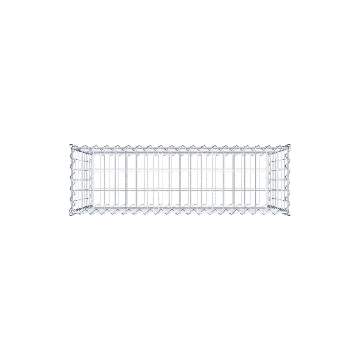 Gabião 100 cm x 70 cm x 30 cm (C x A x P), malhagem 5 cm x 10 cm, espiral