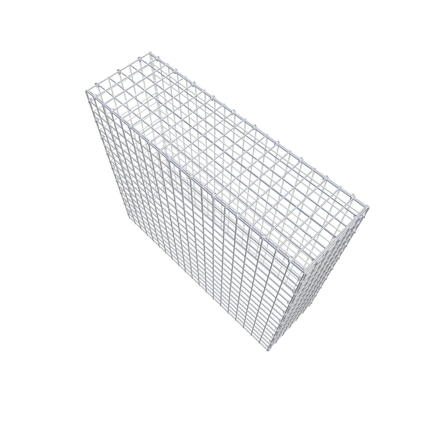 Gavión complementario de tipo 3 100 cm x 90 cm x 30 cm (L x A x P), malla 5 cm x 5 cm, anillo en C