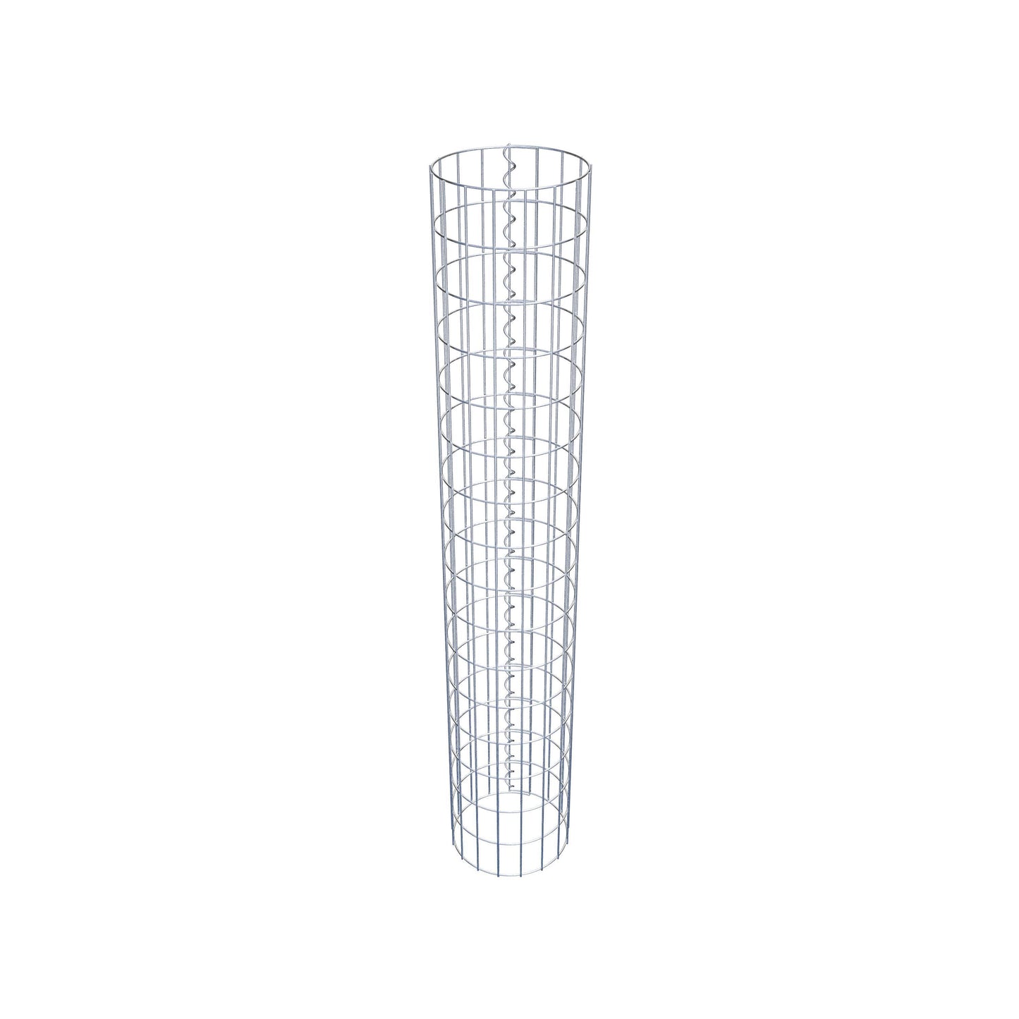 Colonna gabbionata rotonda 27 cm di diametro, 160 cm di altezza, maglia 5 cm x 10 cm