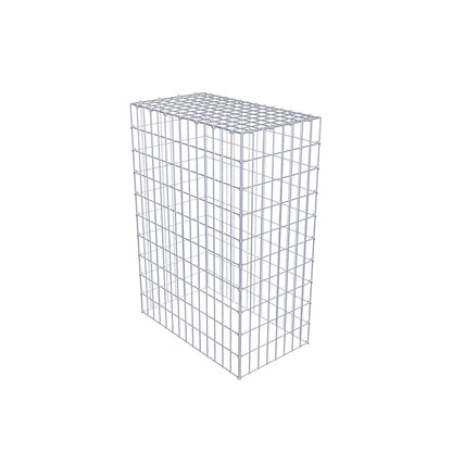 Gavión complementario de tipo 3 100 cm x 70 cm x 40 cm (largo x alto x fondo), malla 5 cm x 10 cm, anillo en C
