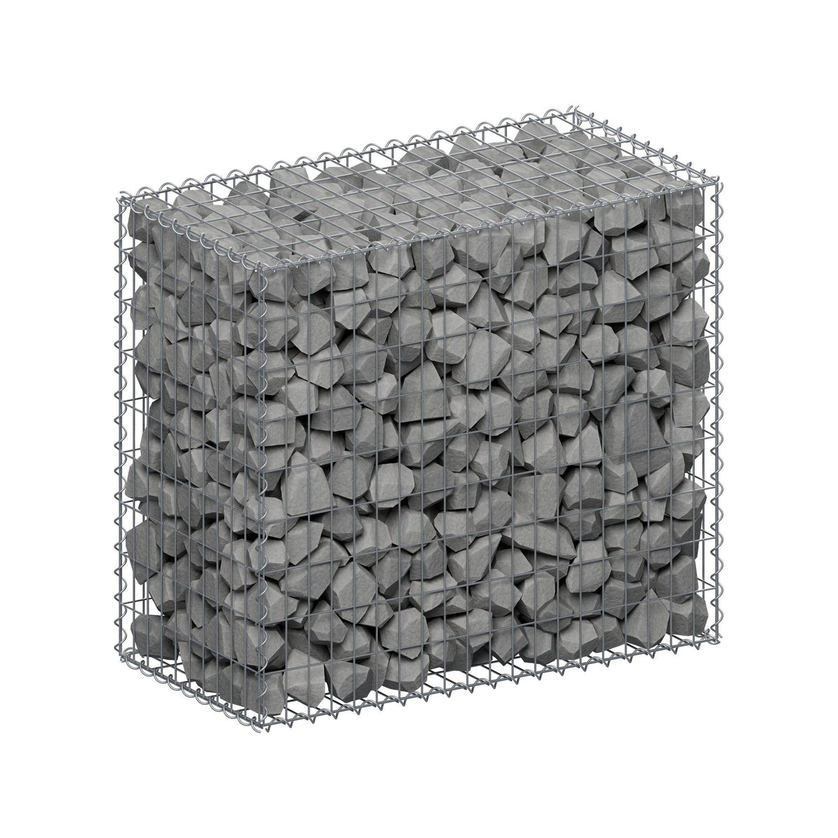 Gabbione 100 cm x 90 cm x 50 cm (L x H x P), maglia 5 cm x 10 cm, spirale