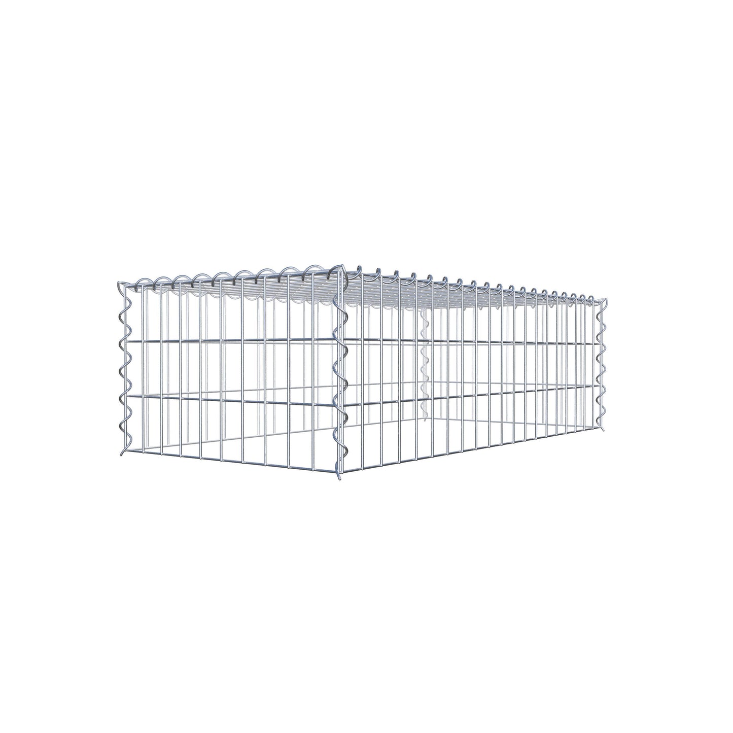 Aangegroeide schanskorf type 3 100 cm x 30 cm x 50 cm (L x H x D), maaswijdte 5 cm x 10 cm, spiraal