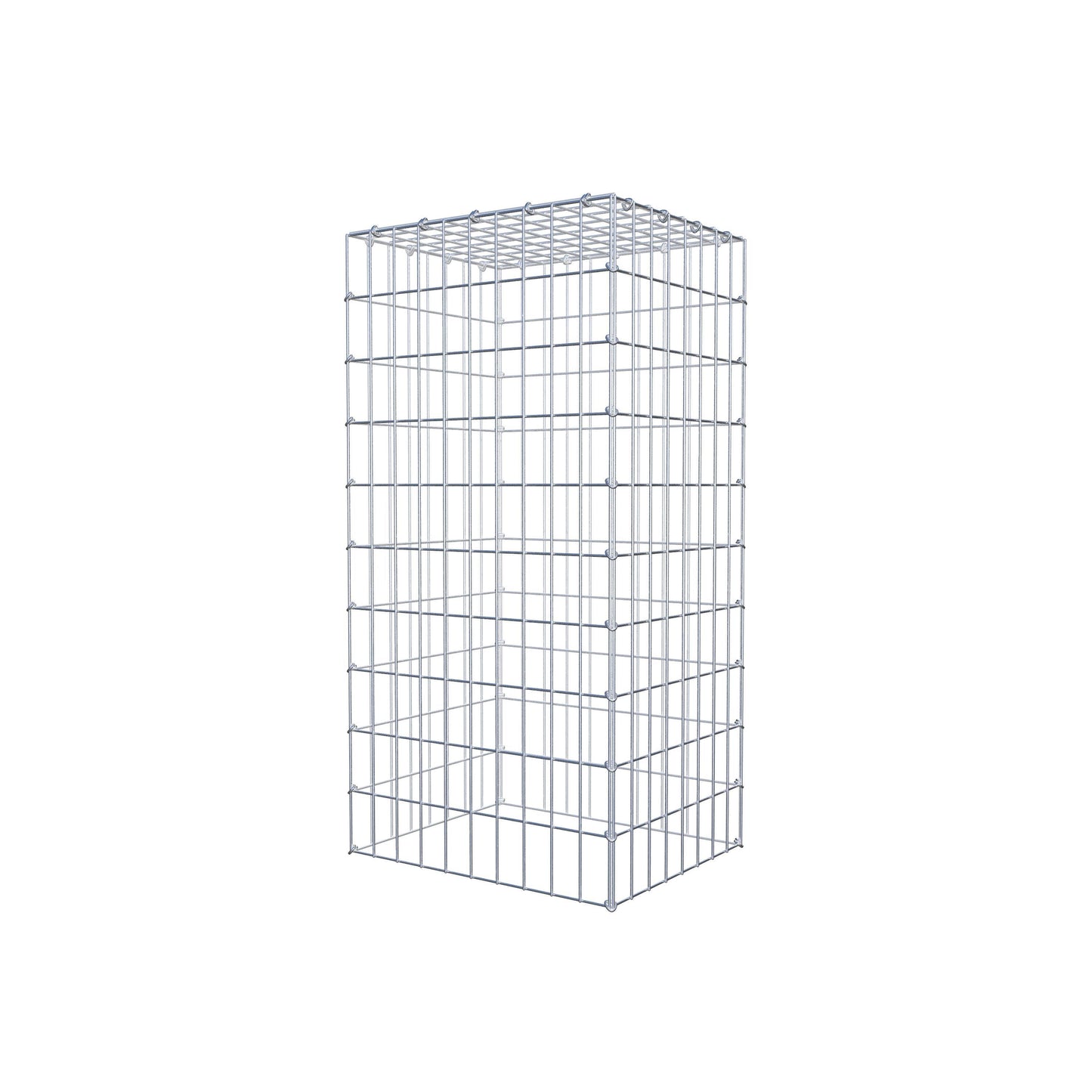 Gavión complementario de tipo 3 100 cm x 40 cm x 50 cm (L x A x P), malla 5 cm x 10 cm, anillo en C