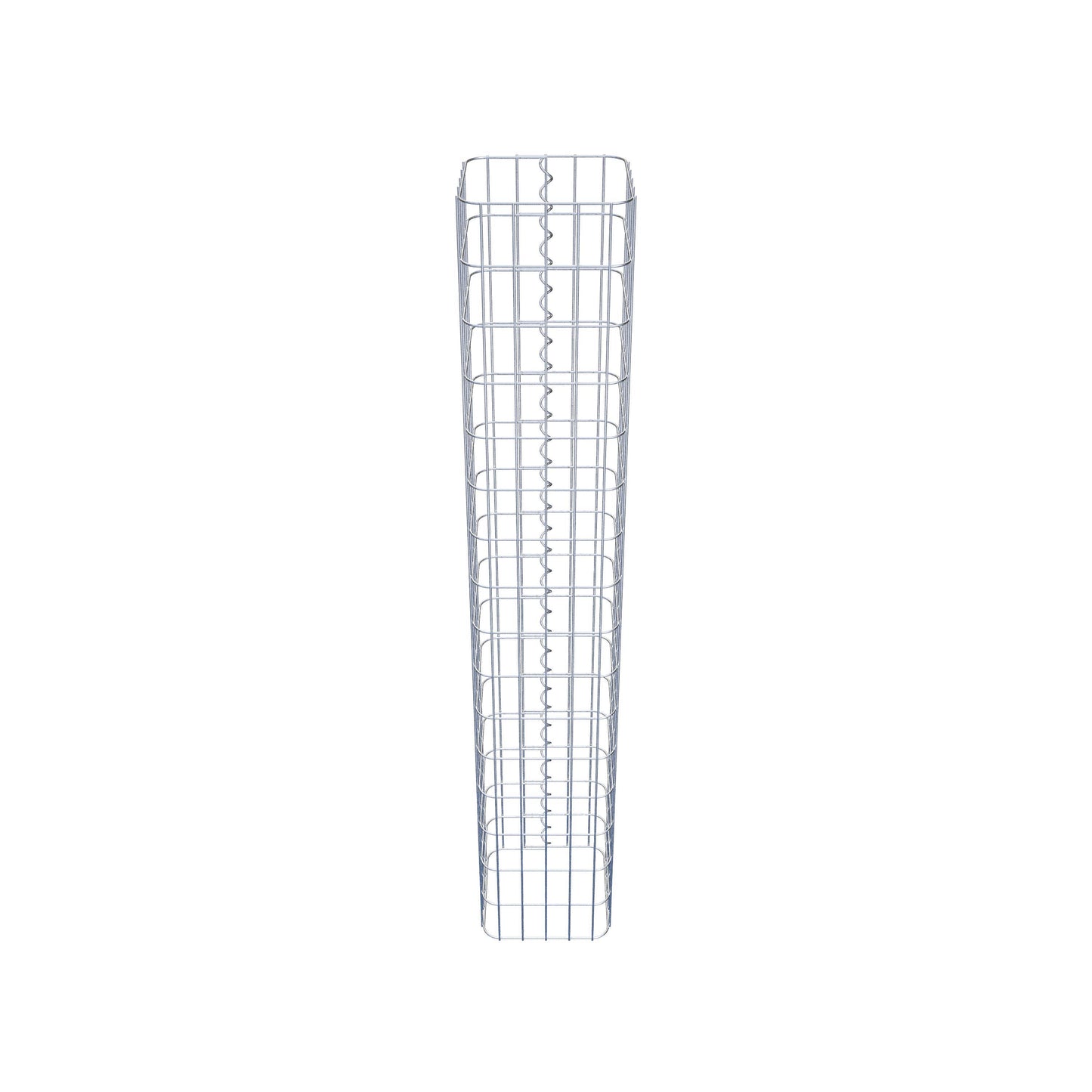 Schanskorfzuil hoekig 27 cm x 27 cm, 160 cm hoog, MW 5 cm x 10 cm
