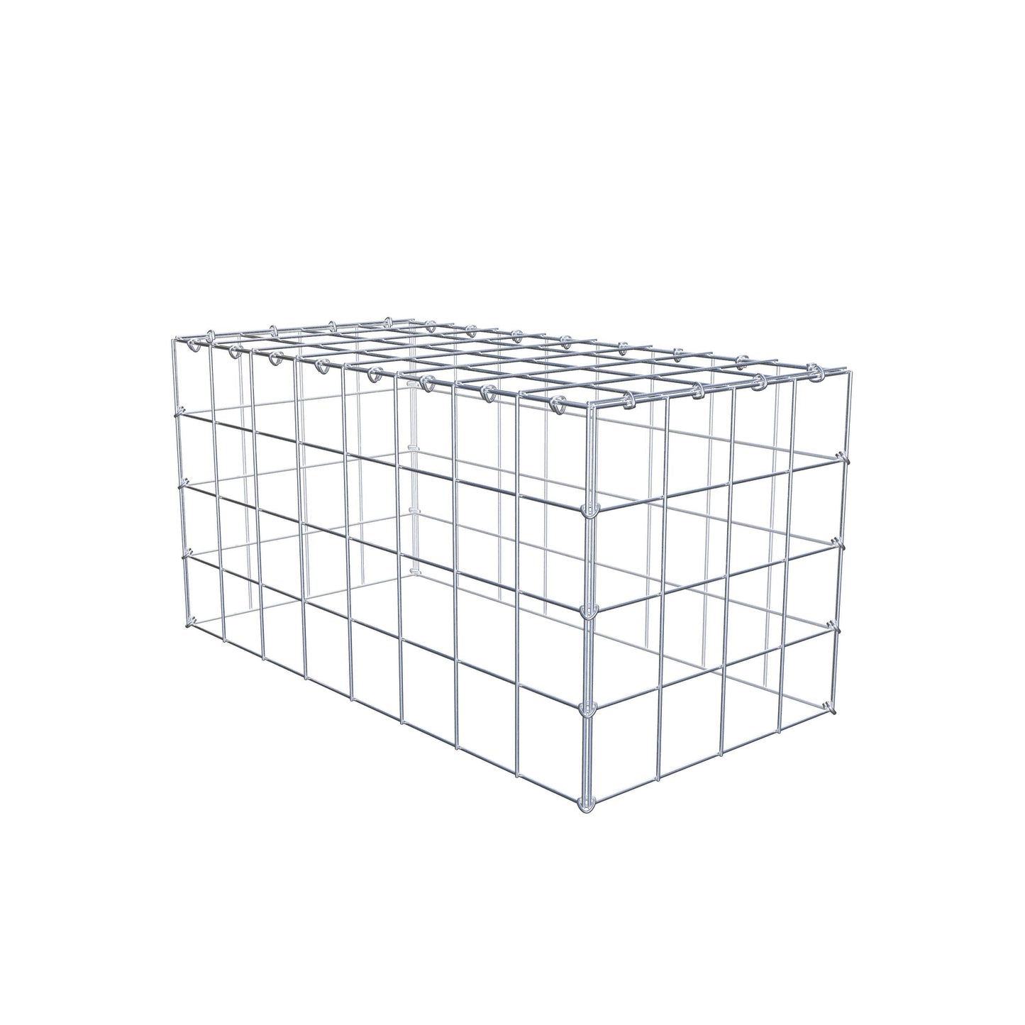Anbaugabione Typ 3 80 cm x 40 cm x 40 cm (L x H x T), Maschenweite 10 cm x 10 cm, C-Ring