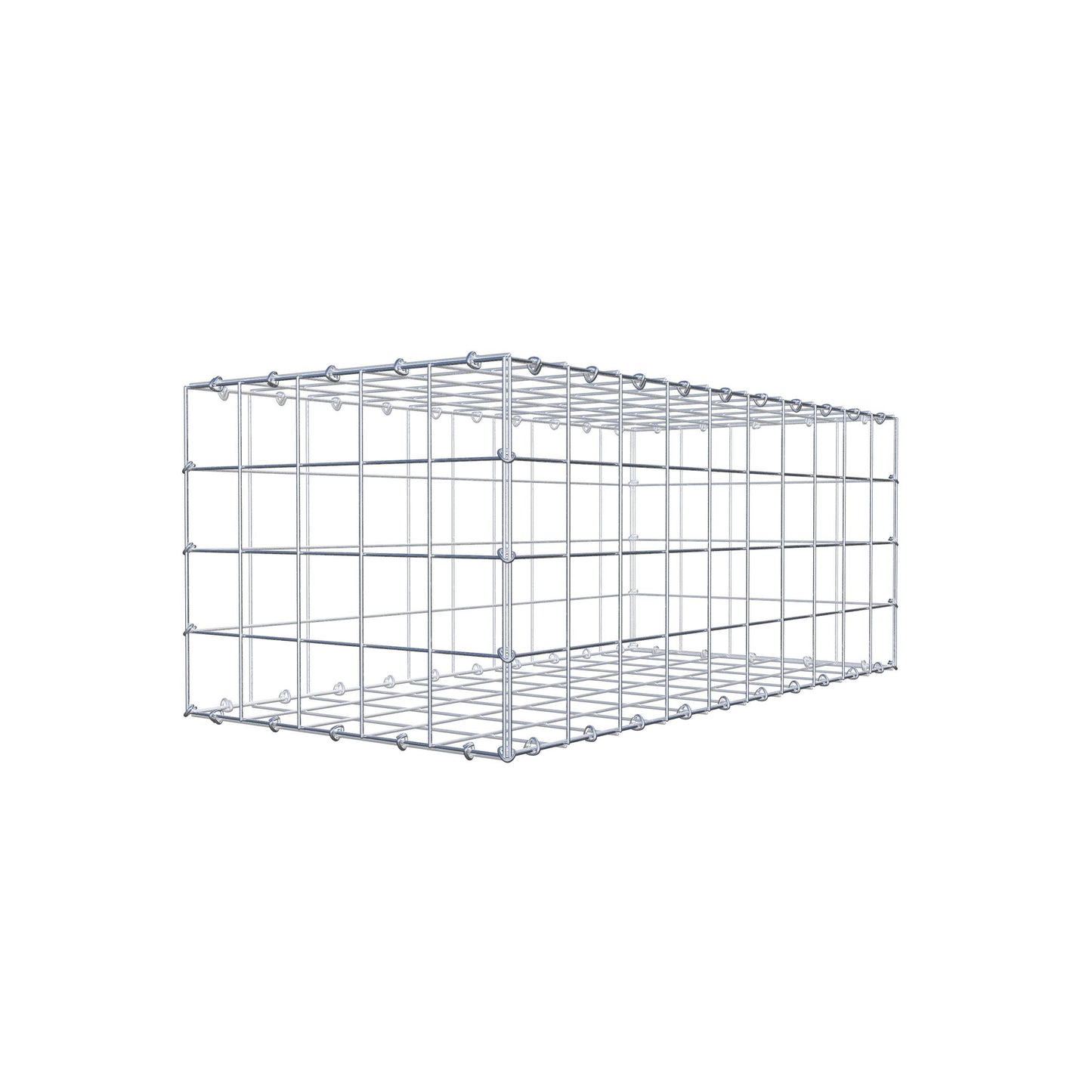 Gabião 100 cm x 40 cm x 50 cm (C x A x P), malhagem 10 cm x 10 cm, anel C