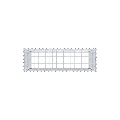 Opvokset gabion type 3 100 cm x 80 cm x 30 cm (L x H x D), maskestørrelse 5 cm x 5 cm, spiral