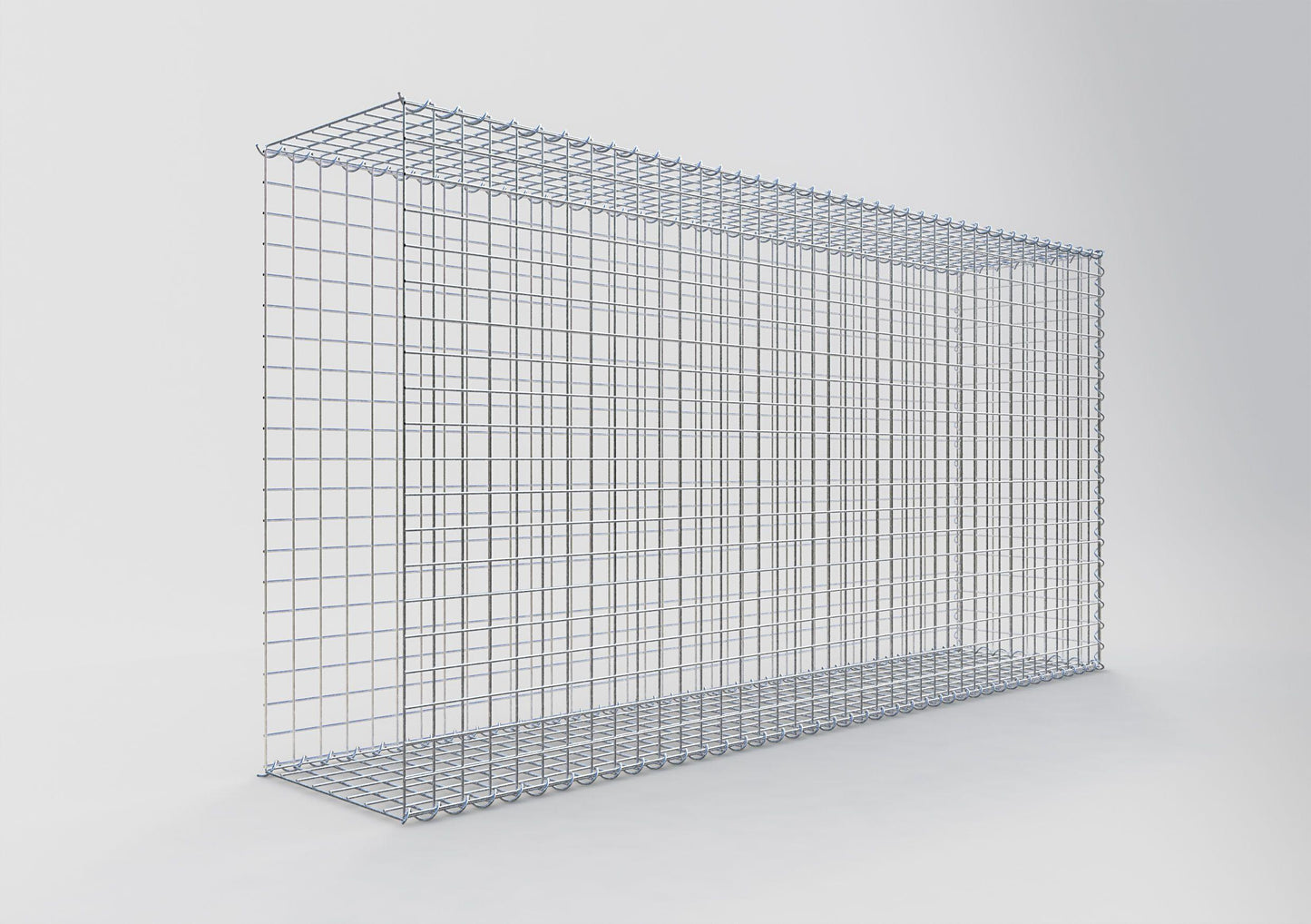 Gabion rapporté type 2 200 cm x 100 cm x 40 cm (L x H x P), mailles 5 cm x 5 cm, spirale