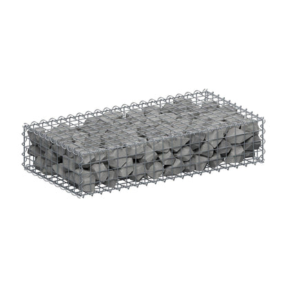 Gabião 100 cm x 20 cm x 50 cm (C x A x P), malhagem 5 cm x 5 cm, espiral