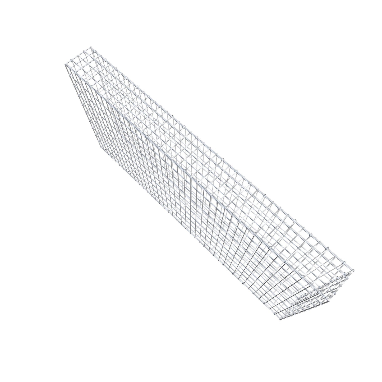 Gabion 200 cm x 100 cm x 20 cm (L x H x P), mailles 5 cm x 10 cm, anneau en C