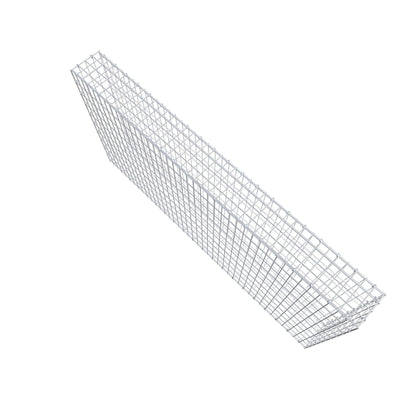 Gabion 200 cm x 100 cm x 20 cm (L x H x P), mailles 5 cm x 10 cm, anneau en C