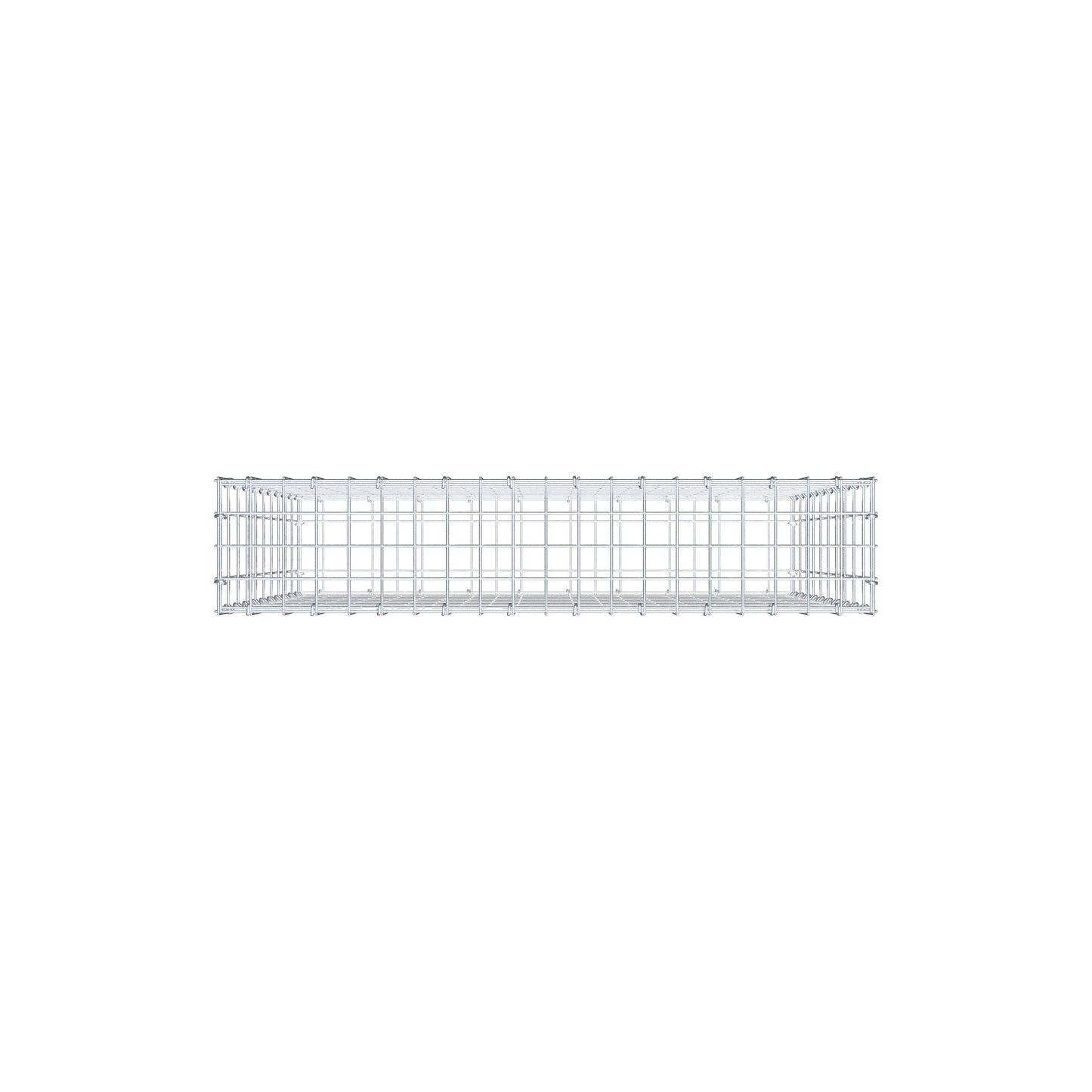 Gavión 100 cm x 100 cm x 20 cm (L x A x P), luz de malla 5 cm x 10 cm, anillo en C