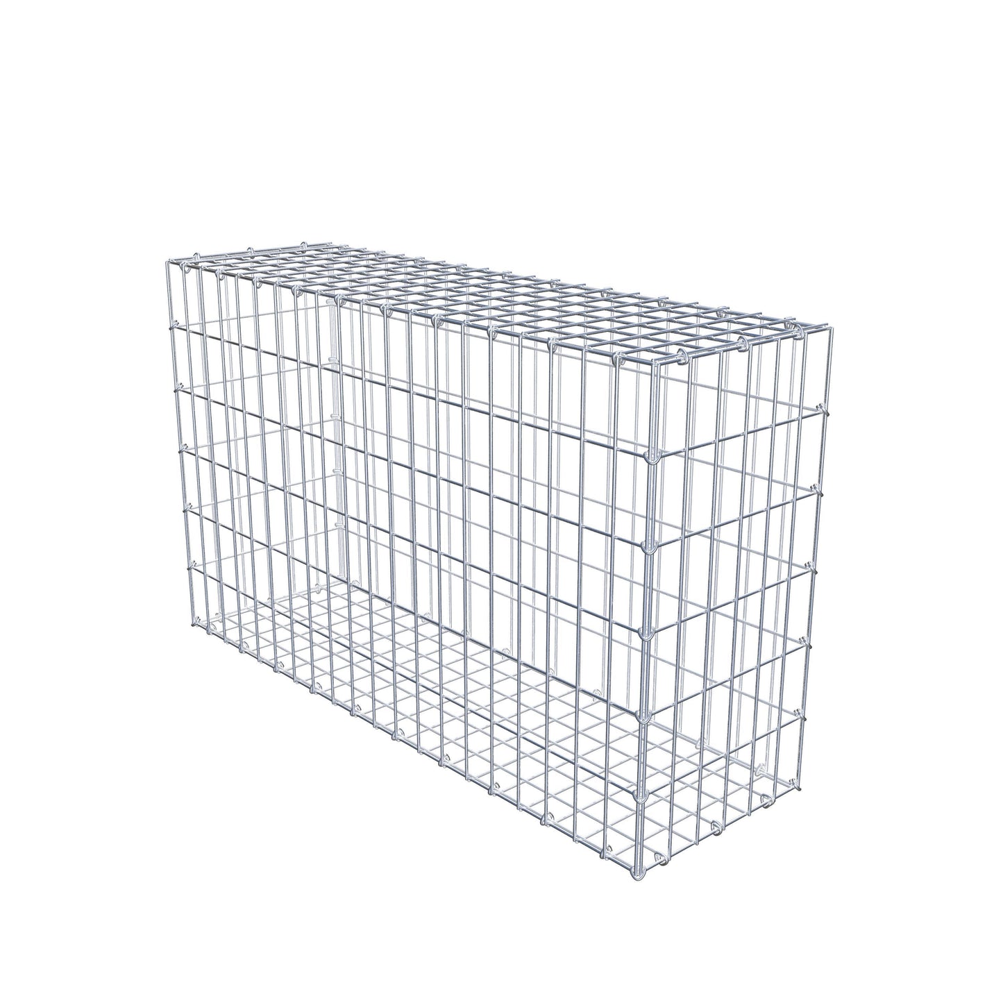 Gavión 100 cm x 60 cm x 30 cm (L x A x P), luz de malla 5 cm x 10 cm, anillo en C