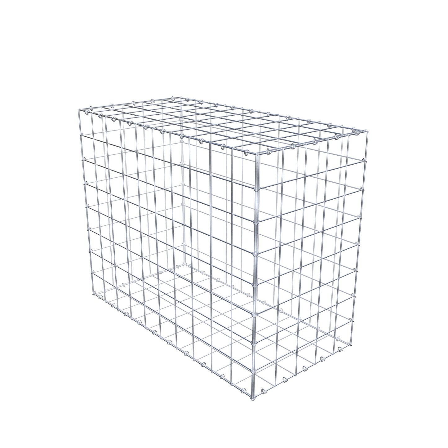 Gabião 100 cm x 80 cm x 50 cm (C x A x P), malhagem 10 cm x 10 cm, anel C