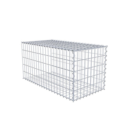 Gavión complementario tipo 2 100 cm x 50 cm x 50 cm (L x A x P), malla 5 cm x 10 cm, espiral