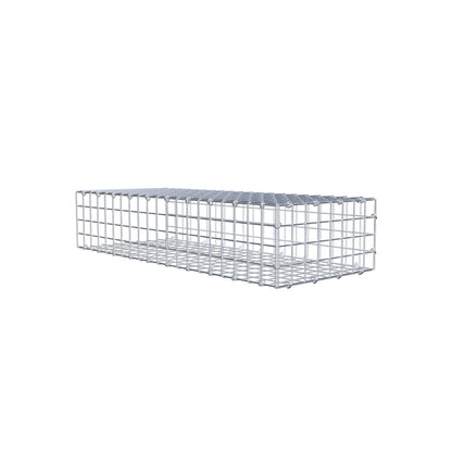 Gavión complementario de tipo 2 100 cm x 20 cm x 40 cm (largo x alto x fondo), malla 5 cm x 5 cm, anillo en C